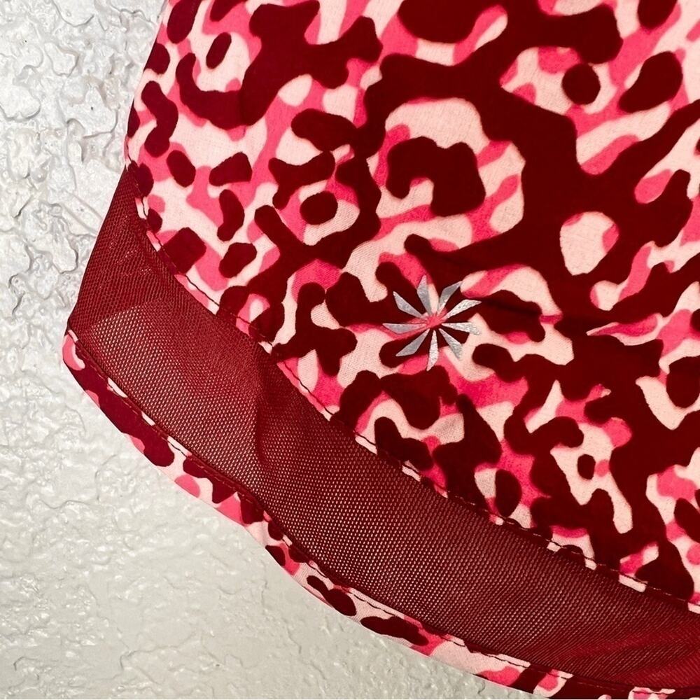 Athleta NWOT Mesh Racer Run High Rise 3" Short Red Pink S Runner Athletic Animal - Picture 6 of 11